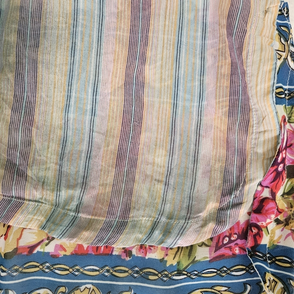 NEW Aratta Multicolor Shirt Size S Stripes Bohemian Leightweight Whimsigoth - Picture 5 of 14